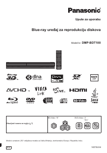 Priručnik Panasonic DMP-BDT100 Blu-ray reproduktor