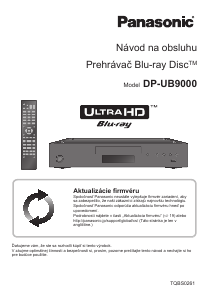 Návod Panasonic DP-UB9000 Blu-ray prehrávač