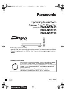 Manual Panasonic DMR-BST835EG Blu-ray Player