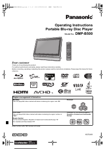 Manual Panasonic DMP-B500GN Blu-ray Player