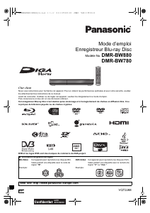 Mode d’emploi Panasonic DMR-BW780EF Lecteur de blu-ray