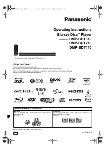 Bruksanvisning Panasonic DMP-BDT310EB Blu-ray spelare