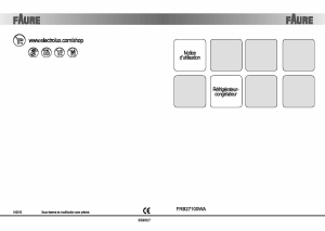 Mode d’emploi Faure FRB27100WA Réfrigérateur combiné