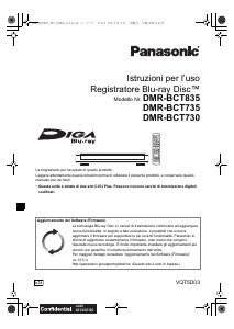 Manuale Panasonic DMR-BCT835EG Lettore blu-ray