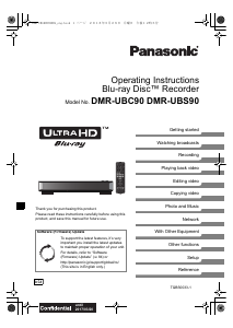 Manual Panasonic DMR-UBS90EG Blu-ray Player
