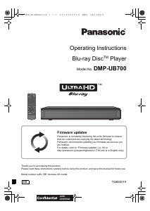 Bruksanvisning Panasonic DMP-UB700EB Blu-ray spelare