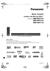 Mode d’emploi Panasonic DMP-BDT110EF Lecteur de blu-ray