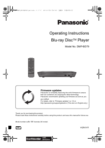 Manual Panasonic DMP-BD79EB Blu-ray Player