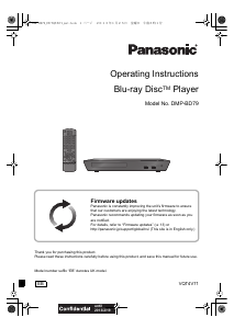 Bruksanvisning Panasonic DMP-BD79EB Blu-ray spelare