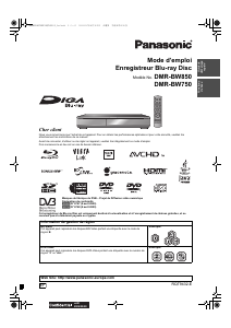 Mode d’emploi Panasonic DMR-BW850 Lecteur de blu-ray