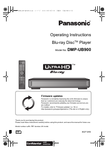 Bruksanvisning Panasonic DMP-UB900EB Blu-ray spelare