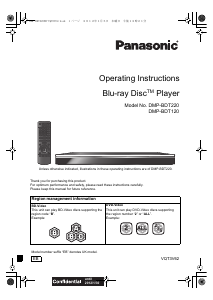 Manual Panasonic DMP-BDT220EB Blu-ray Player