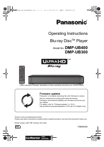 Manual Panasonic DMP-UB300EB Blu-ray Player