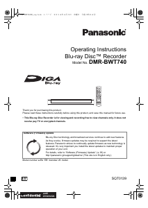 Bruksanvisning Panasonic DMR-BWT740EB Blu-ray spelare