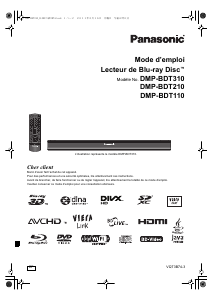 Mode d’emploi Panasonic DMP-BDT210EF Lecteur de blu-ray