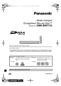 Mode d’emploi Panasonic DMR-BWT735EC Lecteur de blu-ray