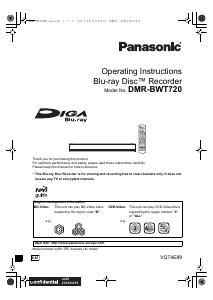 Bruksanvisning Panasonic DMR-BWT720EB Blu-ray spelare