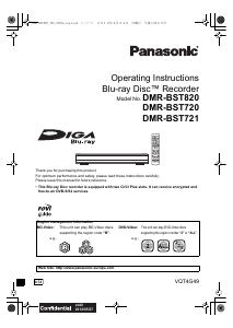 Handleiding Panasonic DMR-BST820EG Blu-ray speler
