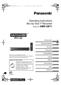 Bruksanvisning Panasonic DMR-UBT1EC Blu-ray spelare