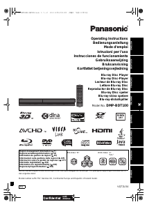 Manual de uso Panasonic DMP-BDT100EG Reproductor de blu-ray