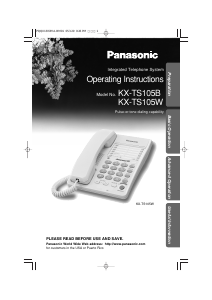 Manual Panasonic KX-TS105W Phone