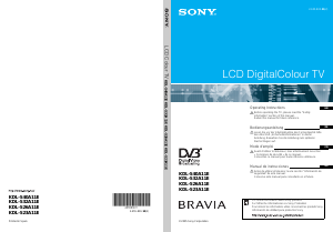 Mode d’emploi Sony Bravia KDL-S40A11E Téléviseur LCD