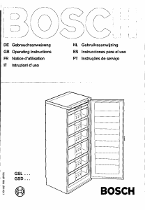 Manual Bosch GSL1830 Congelador