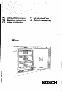 Manual Bosch GUL1205 Freezer