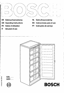 Manual Bosch GSL1801 Freezer