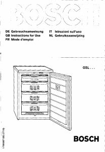 Manual Bosch GSL8502 Freezer