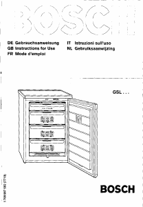 Bedienungsanleitung Bosch GSL12461 Gefrierschrank