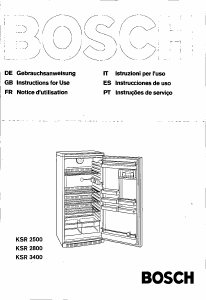 Manual Bosch KSR2500EU Frigorífico