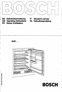 Manual Bosch KUR1505 Refrigerator