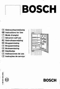 Manual de uso Bosch KIR2503 Refrigerador