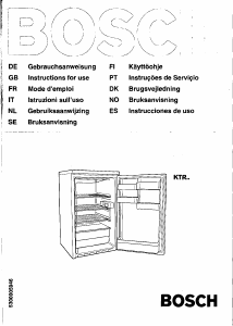 Manual Bosch KTR1430 Refrigerator