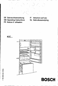 Manual Bosch KIC3240 Fridge-Freezer