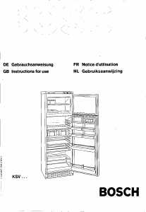 Bedienungsanleitung Bosch KSV3123 Kühl-gefrierkombination