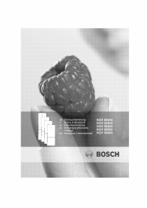 Mode d’emploi Bosch KGV33X03 Réfrigérateur combiné