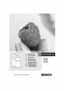 Bedienungsanleitung Bosch KSV25603 Kühl-gefrierkombination