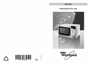 Manual Whirlpool MT 242/Noir Microwave