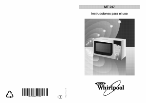 Manual de uso Whirlpool MT 247/WH/WP Microondas