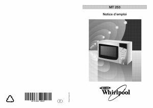 Mode d’emploi Whirlpool MT 253 White Micro-onde