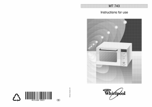 Manual Whirlpool MT 743/BL Microwave