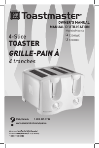 Mode d’emploi Toastmaster T2040W Grille pain