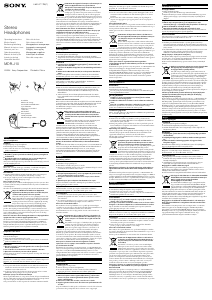 Manuale Sony MDR-J10 Cuffie