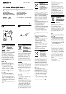 Manual Sony MDR-NE2 Auscultador