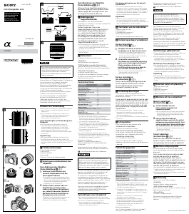 Manuale Sony SEL28F20 Obiettivo