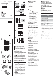 Bruksanvisning Sony SEL50F14Z Kameralinse