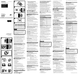 Bedienungsanleitung Sony SEL50M28 Objektiv