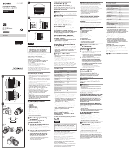 Brugsanvisning Sony SEL1224G Objektiv